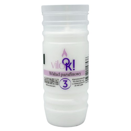 Wkłady Parafinowe do Zniczy 15szt ViloOK 72h 3dni