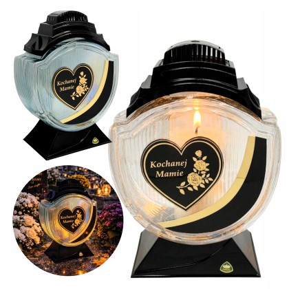 Znicz dla Mamy szklany lampion serce 31 cm z wkładem parafinowym.jpg