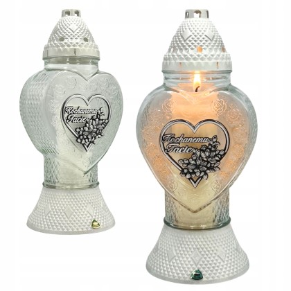 znicz dla taty w kształcie serca