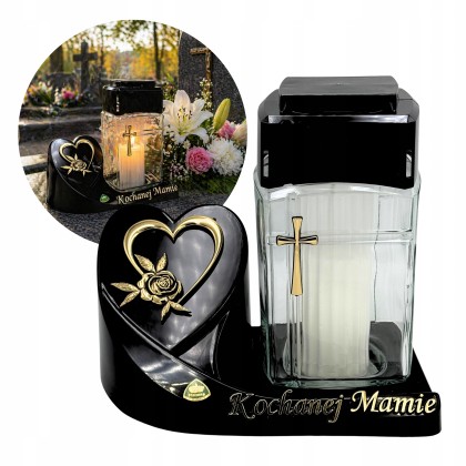 znicz z tabliczką kochanej mamie