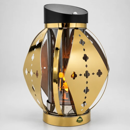 lampion solarny złoty