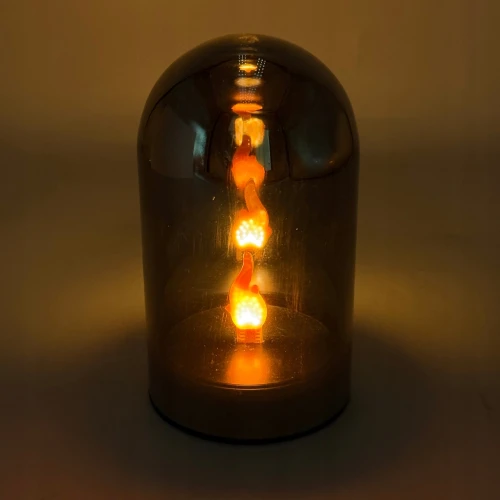 świeca LED kopuła z efektem płomienia 3D 12 cm