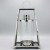 lampion metalowy srebrny ze szklaną tubą na wkład 30 cm