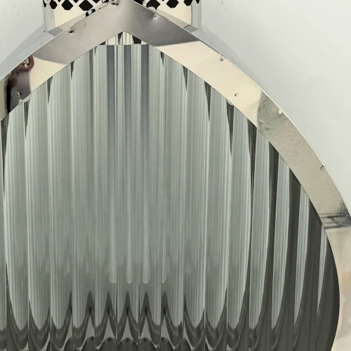 lampion solarny z ryflowanym szkłem