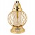 lampion kula 30 cm złoty metalowy