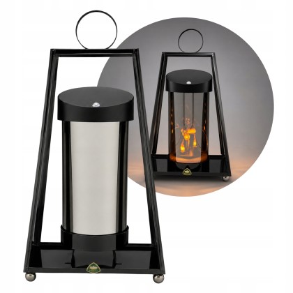 znicz solarny grafitowy metalowy 35 cm