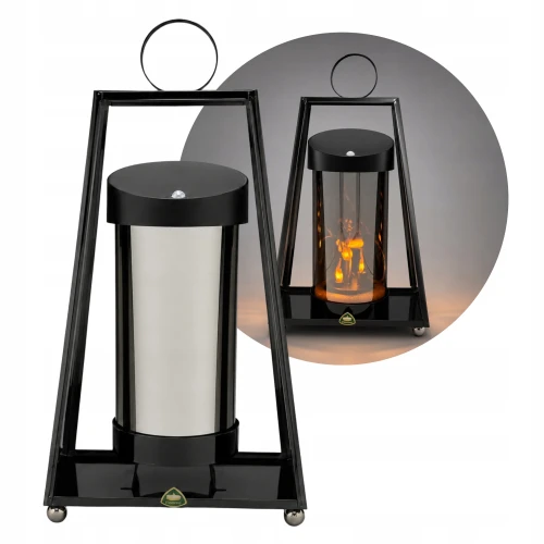 znicz solarny grafitowy metalowy 35 cm