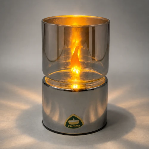 świeca LED z efektem lustra i płomienia 3D 10 cm
