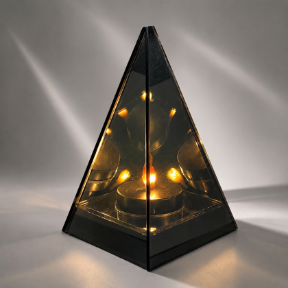 lampion piramida stożek z efektem płomienia 3D