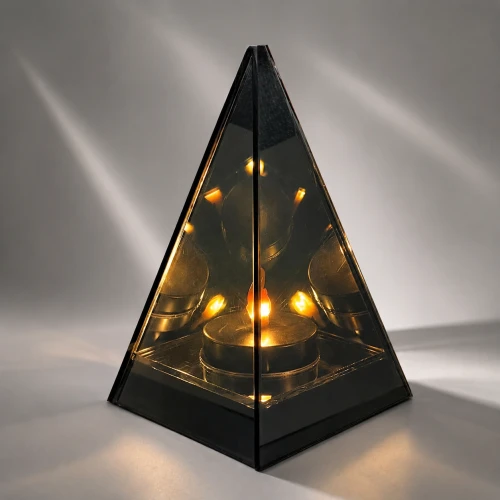 lampion piramida stożek z efektem płomienia 3D