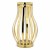 Znicz metalowy na wkłady LED i tradycyjne paski złoty 30 cm