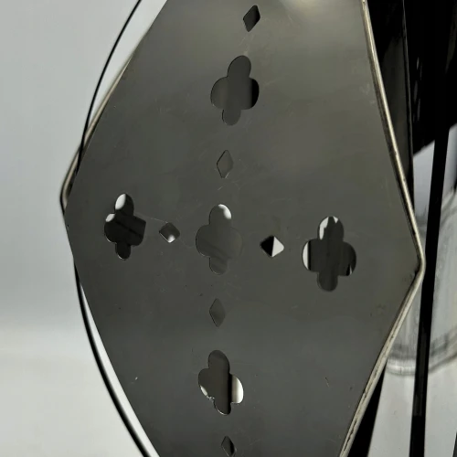 znicz solarny metalowy grafitowy