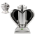 znicz serce srebrny metalowy 25 cm