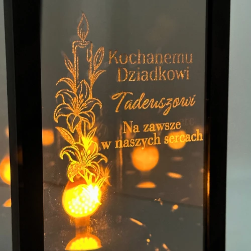 znicz personalizowany z dowolną dedykacją