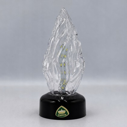 Wkład do zniczy LED 15cm czarny efekt płomienia białe światło z bateriami