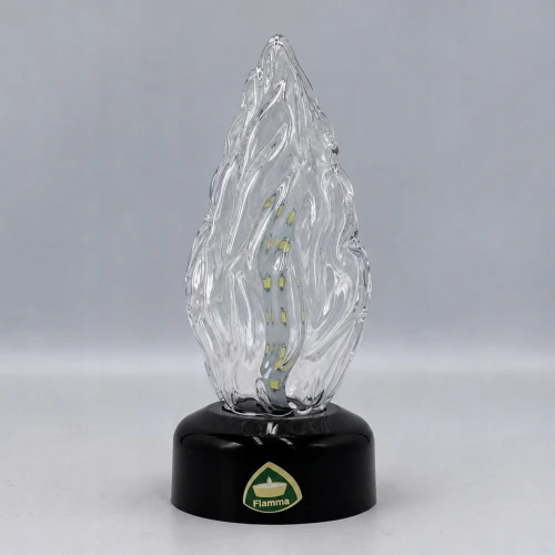 Wkład do zniczy LED 15cm czarny efekt płomienia białe światło z bateriami