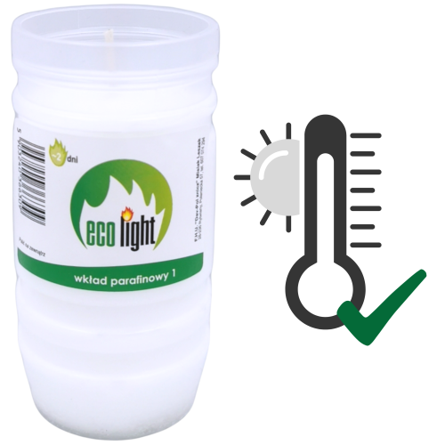 Wkłady do Zniczy Parafinowe 48h Eko Light 1