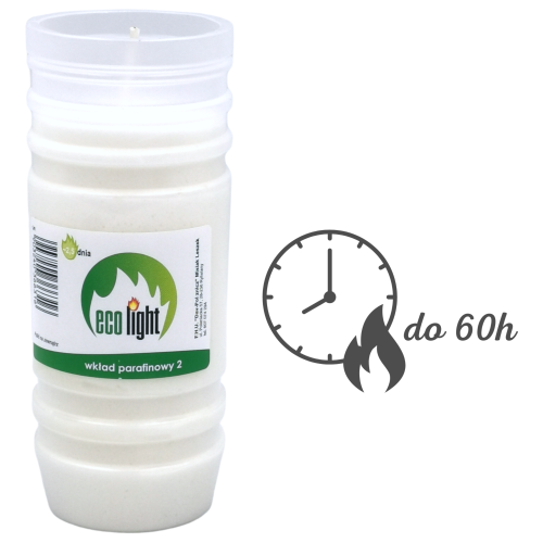 Wkład parafinowy EKO 2 do zniczy wysokość 14 cm