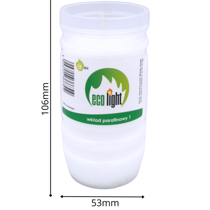 Wkłady do Zniczy Parafinowe 48h Eko Light