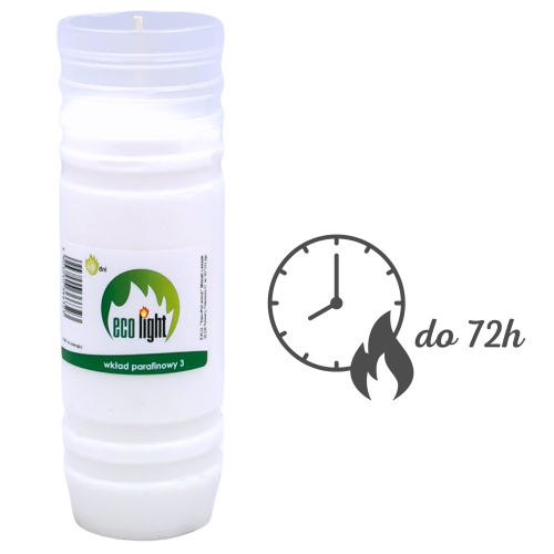 Wkład parafinowy EKO 3 do zniczy czas palenia 72h