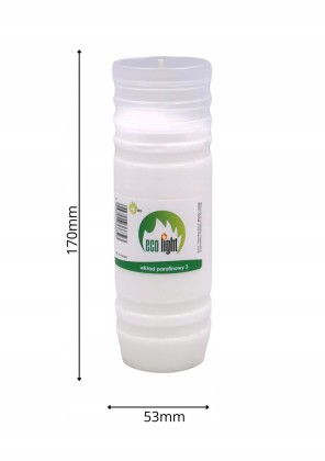 Wkłady do Zniczy Parafinowe 72h Eko Light 3