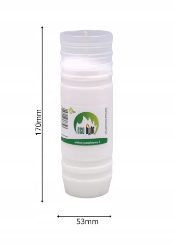 Wkłady do Zniczy Parafinowe 72h Eko Light 3